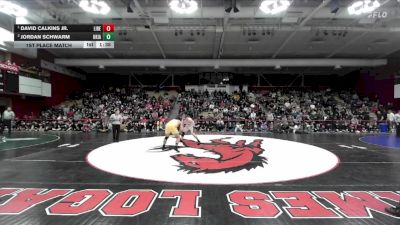 215 lbs 1st Place Match - David Calkins Jr., Liberty vs Jordan Schwarm, Ukiah