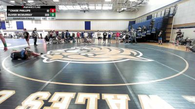 126 lbs Quarterfinal - Chase Phillips, Barn Brothers vs Oliver McMurray, Savage Wrestling Academy
