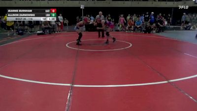 132 lbs Quarterfinal - Jeannie Burnham, East Meredith vs Allison Zarnowski, Lignum