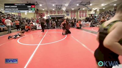 60 lbs Consi Of 8 #2 - Drew Lawson, Ponca City Wildcat Wrestling vs Lincoln Taylor, Sallisaw Takedown Club