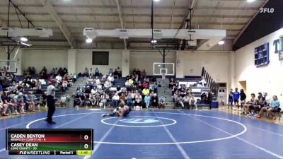 138 lbs Finals (2 Team) - Caden Benton, Brantley County HS vs Casey Dean, Long County