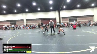 56 lbs Quarterfinal - Arman Bassiri, Pinning Pythons vs David Leon, Tribe WC