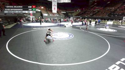 75 lbs Cons. Semis - Crystal Delacruz, Central Coast Most Wanted Wrestling Club vs Alyse Diffenderfer, California Grapplers