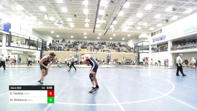 197 lbs Consi Of 16 #2 - Gage Yackee, Unrostered-Navy WC vs Matthew McKenna, Michigan