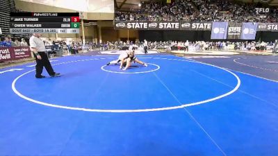 Boys 1A 285 lbs Cons. Round 3 - Jake Turner, Zillah vs Owen Walker, South Whidbey