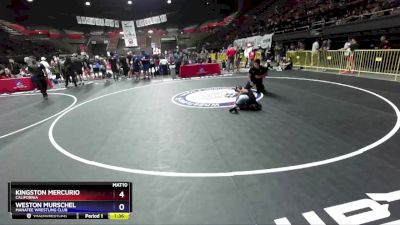 56 lbs Quarterfinal - Kingston Mercurio, California vs Weston Murschel, Manatee Wrestling Club