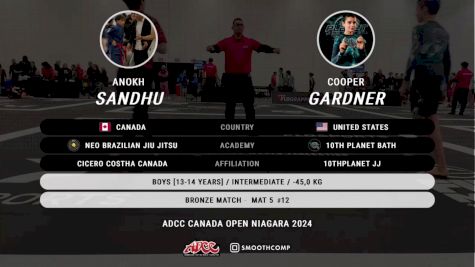 Anokh Sandhu vs Cooper Gardner 2024 ADCC Niagara Open