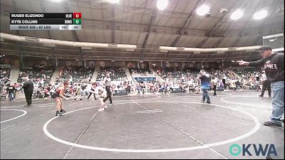 67 lbs Consi Of 8 #1 - Ruger Elizondo, Blue Devil Wrestling vs Kyte Collins, Red Ryder Wrestling Club