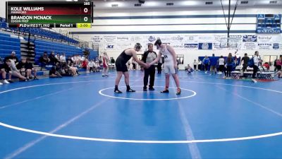 285 lbs Champ. Round 1 - Brandon McNack, EDISON PREP vs Kole Williams, Mannford