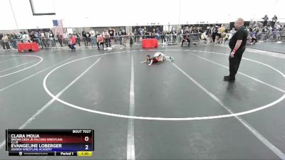 53-57 lbs Round 2 - Clara Moua, Brown Deer Jr Falcons Wrestling Club vs Evangeline Loberger, Askren Wrestling Academy