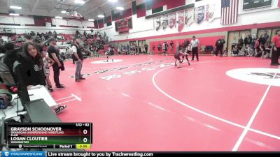 82 lbs Quarterfinal - Grayson Schoonover, Okanogan Underground Wrestling Club vs Logan Cloutier, Washington