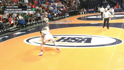 1A 113 lbs Cons. Semi - Jacobi Cobbs, Belleville (Althoff Catholic) vs Brandon Gaither, Stanford (Olympia)