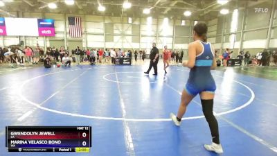 61 lbs Champ. Round 2 - Gwendolyn Jewell, CA vs Marina Velasco Bono, WA