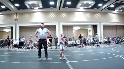 46 lbs Consolation - Easton Saltenberger, Patriot Mat Club vs Ameer Wallis-Jones, Top Rank Hammers