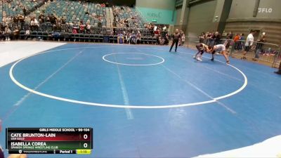 96-104 lbs Round 3 - Cate Brunton-Lain, USA Gold vs Isabella Corea, Spanish Springs Wrestling Club