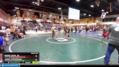 58/63 Quarterfinal - Mario Leon, Jr., Socal Grappling Wrestling Club vs Owen Strathman, Team Temecula Wrestling Club