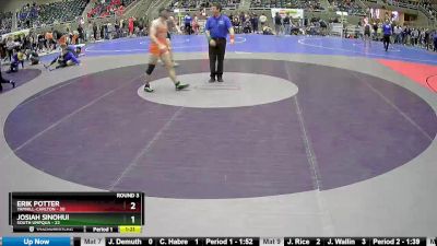 172 lbs Round 3 (4 Team) - Erik Potter, Yamhill-Carlton vs Josiah Sinohui, South Umpqua