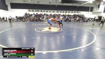 157 lbs Cons. Round 1 - Ahmad Hamida, Fountain Valley vs Luke Ludwick, Mira Costa