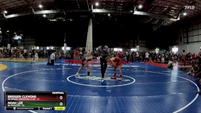 95 lbs Semifinals (4 Team) - Bridger Clemons, RICHMOND WRESTLING CLUB vs Noah Lee, 84 ATHLETES