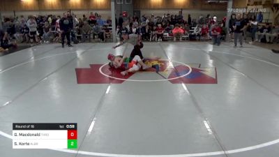 130 lbs Round Of 16 - Garret Macdonald, Throop vs Stephen Korte, Albrightsville