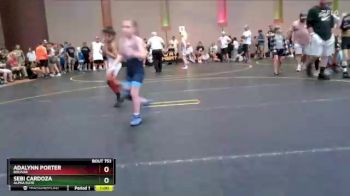 56 lbs Round 3 - Sebi Cardoza, Alpha Elite vs Adalynn Porter, Bolivar