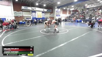 215 lbs Cons. Round 1 - William Taylor IV, Mission Viejo vs Andres Martinez, El Dorado HS (Placentia)