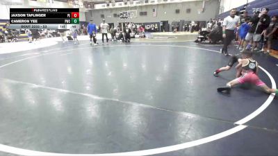53 lbs Cons. Semi - Jaxson Taflinger, Poway Elite vs Cameron Yee, Pounders Wrestling Club