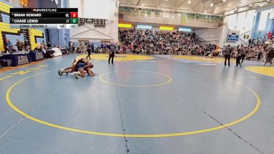 190 lbs Cons. Round 3 - Chase Lewis, Lake Forest H S vs Brian Seward, Milford Senior