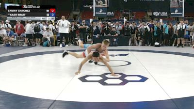 132 lbs Champ. Rd Of 128 - Sammy Sanchez, Wyoming vs Cash Bratt, Oklahoma