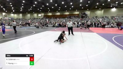 81 lbs Round Of 16 - Adrian Coleman, Wrightwood Wrestling Club vs Titus Young, Gold Rush Wrestling