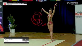 Alexys Purdie - Ball, Manitoba - 2019 Canadian Gymnastics Championships - Rhythmic