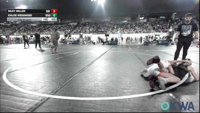 75 lbs 7th Place - Riley Miller, Raw Wrestling Club vs Khloe Weisinger, Wyandotte Youth Wrestling