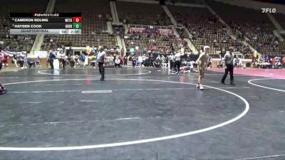 6A 126 lbs Quarterfinal - Hayden Cook, Gulf Shores vs Cameron Boling, Wetumpka