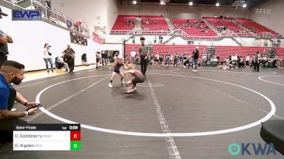 58 lbs Semifinal - Dwaine Goldsberry, Weatherford Youth Wrestling vs Dawson Rigdon, Piedmont