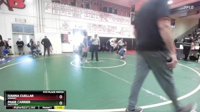 135 lbs 5th Place Match - Paige Carrier, Westview vs Ivanna Cuellar, Downey