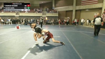 107 Championship Bracket Cons. Round 4 - Jacob Hartl, Elk River vs Charlie Wagner, New Prague