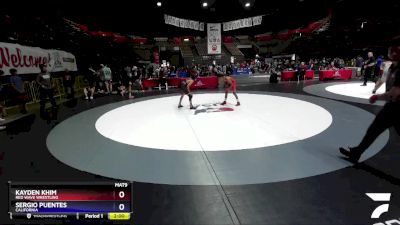 87 lbs Semifinal - Kayden Khim, Red Wave Wrestling vs Sergio Puentes, California