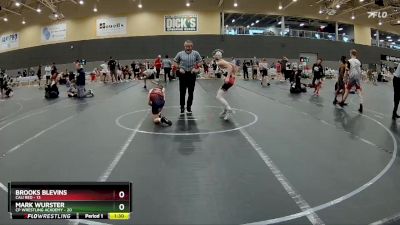 80 lbs Round 2 (6 Team) - Brooks Blevins, Cali Red vs Mark Wurster, CP Wrestling Academy