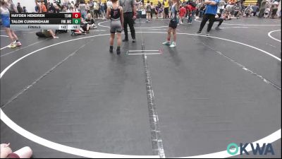 80 lbs Final - Hayden Hendren, Team Guthrie Wrestling vs Talon Cunningham, Jacket Wrestling Club