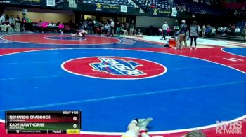 4A-215 lbs Quarterfinal - Romando Craddock, Stephenson vs Kade Hawthorne, North Hall