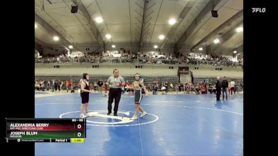 85 lbs Quarterfinal - Alexandria Berry, Ray-Pec Wrestling Club vs Joseph Blum, Missouri