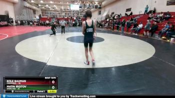 106 lbs 1st Place Match - Matin Irgitov, Overland vs Kole Bauman, Chaparral