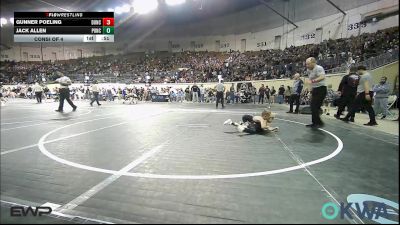 43 lbs Consi Of 4 - Gunner Poeling, Duncan Demon Wrestling vs Jack Allen, Ponca City Wildcat Wrestling