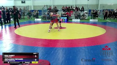 75kg Round 1 - Max Sabey, Spartan WC vs Zephaniah Richard, Crank Wrestling