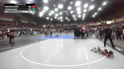 54 lbs Quarterfinal - Braxton Daves, Southwest Hammers vs Jayden Madril, Duran Elite