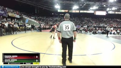 3A 126 lbs Semifinal - David Green, South Fremont vs Mason Aiken, American Falls