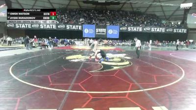 Boys 3A 157 lbs Champ. Round 2 - Owen Watson, Shorecrest vs Aydin Nuraddinov, Kent Meridian