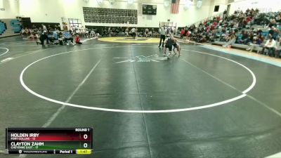 165 lbs Round 1 (10 Team) - Clayton Zahm, Cheyenne East vs Holden Irby, Fort Collins