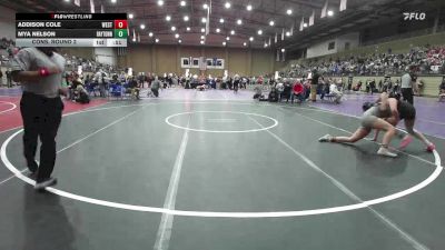 140 lbs Cons. Round 2 - Mya Nelson, Raytown vs Addison Cole, Westmoore