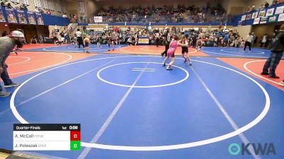 85-90 lbs Quarterfinal - Allie McCall, Fort Gibson Youth Wrestling vs Jolee Poleszak, Sperry Wrestling Club